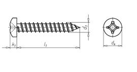 Саморез полукруг. DIN 7981 цинк М3,0x16 4