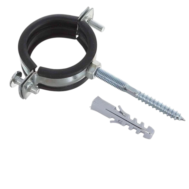 Хомуты сантехнические со шпилькой и дюбелем