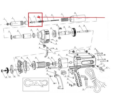 Толкатель (з-ч) губок для ABSOLUT (SKytools) SK1005, SK1006 (5)