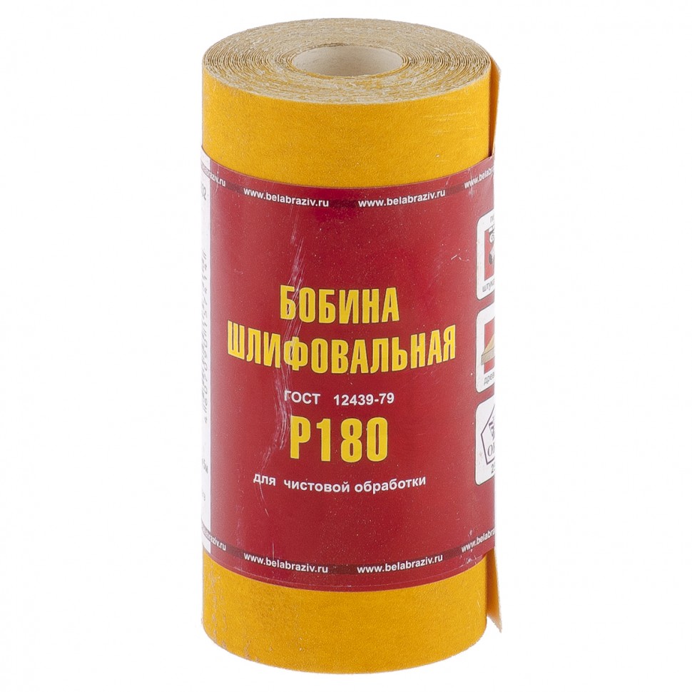 Шкурка на бумажной основе, LP41C, зернистость 6Н(P 180), мини-рулон 100 мм х 5 м, "БАЗ" Россия Шкурка на бумажной основе, LP41C, зернистость 6Н(P 180), мини-рулон 100 мм х 5 м, "БАЗ" Россия