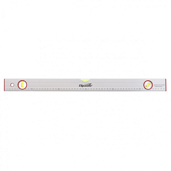 Уровень алюминиевый, 600 мм, 3 глазка, линейка Sparta