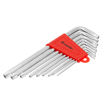 Набор ключей имбусовых Torx , 9 шт, T10-T50, CrV, удлиненных, с сатиновым покрытием Matrix Набор ключей имбусовых Torx , 9 шт, T10-T50, CrV, удлиненных, с сатиновым покрытием Matrix