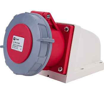 Розетка стационарная наружная 1242 3Р+РЕ 32А 380В IP67 EKF PROxima