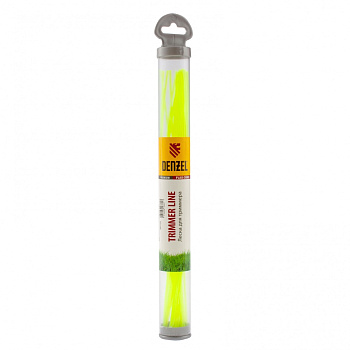 Леска для триммера, круглая нарезанная 2.4 мм х 30 см, 20 шт, тубус Flex cord Denzel