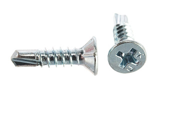 Саморез оконный со сверлом, Белый цинк 3,9х35 (1000шт)