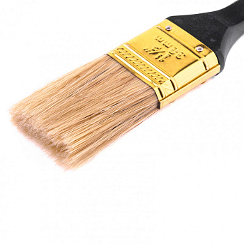 Кисть плоская "Профи" 1,5", натуральная щетина, пластмассовая ручка// MTX