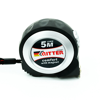Рулетка Ritter Comfort измерительная  5м х 19мм, автостоп, магнит, обрезиненная ударопрочная
