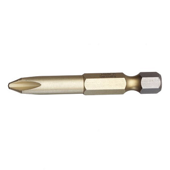 Бита WEKADOR PH 3x50 Е6,3 с циркониевым покрытием, (10шт), поштучно Бита WEKADOR PH 3x50 Е6,3 с циркониевым покрытием, (10шт), поштучно