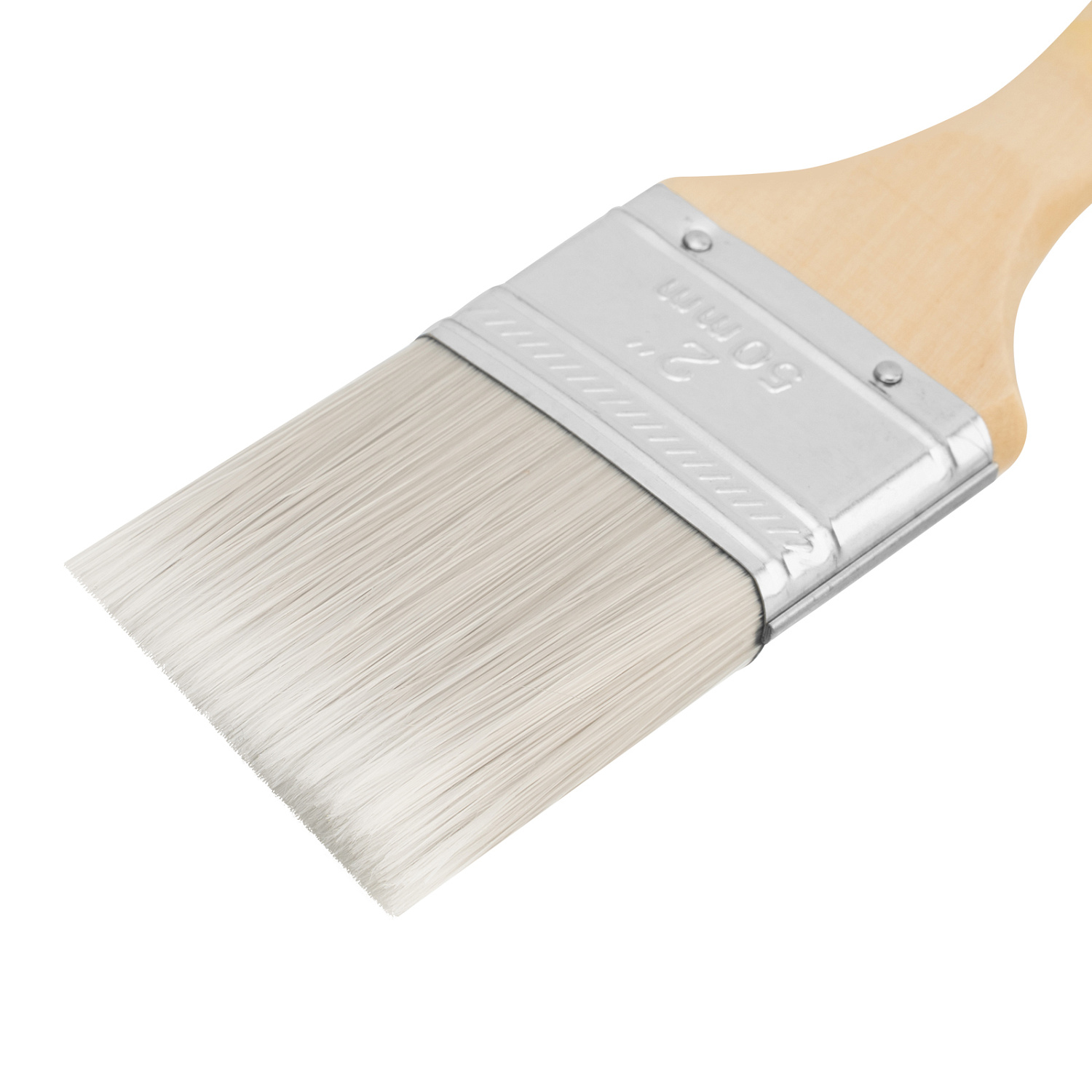 Кисть плоская для лаков "Евро" 2", искусственная щетина, деревянная ручка MTX