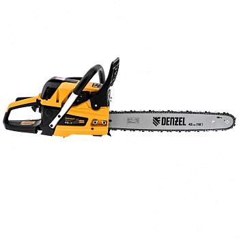Пила цепная бензиновая DS-5218, шина 45 см, 52 см3, 3 л.с, шаг 0,325, паз 1,5 мм, 72 звена Denzel