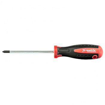 Отвертка Profi, PH1 х 100 мм, S2, двухкомпонентная рукоятка Matrix