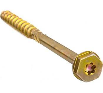 Саморез конструкционный 10х380 TORX желтый цинк (20 шт)