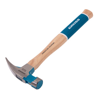 Молоток-гвоздодер, 380 г, угол 75, магнит, обрезиненная рукоятка AMERICAN HICKORY // GROSS Молоток-гвоздодер, 380 г, угол 75, магнит, обрезиненная рукоятка AMERICAN HICKORY // GROSS