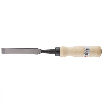 Стамеска плоская, 16 мм, деревянная рукоятка "Арефино" Россия