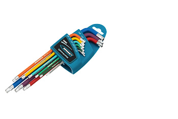 Набор ключей имбусовых Torx -TT, 9 шт: T10-T50, магнит, S2, экстра-длинные, хром/краска 9 шт Gross