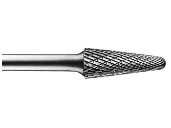 Борфреза твердосплавная ECEF  6x18 мм сфероконическая из карбида вольфрама