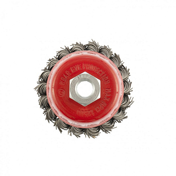 Щетка для УШМ, 75 мм, М14, "чашка", двухрядная, крученая проволока 0.8 мм Matrix