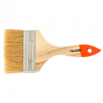 Кисть плоская Slimline 4" (100 мм), натуральная щетина, деревянная ручка// Sparta