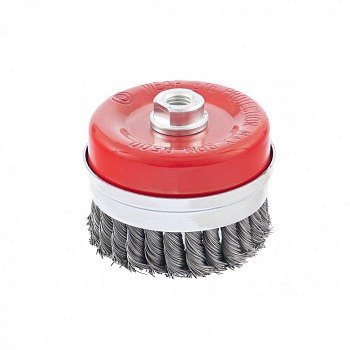 Щетка для УШМ Heavy Duty, 100 мм, М14, "чашка", крученая проволока 0.5 мм Matrix