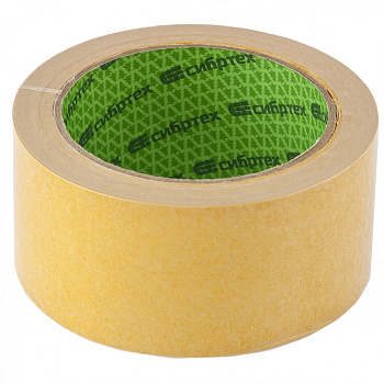 Лента клейкая двусторонняя, 50 мм х 5 м, на полипропиленовой основе// Сибртех