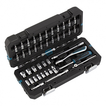 Набор инструментов, 1/4", CrV, 120 зубьев, 42 предмета Gross Набор инструментов, 1/4", CrV, 120 зубьев, 42 предмета Gross