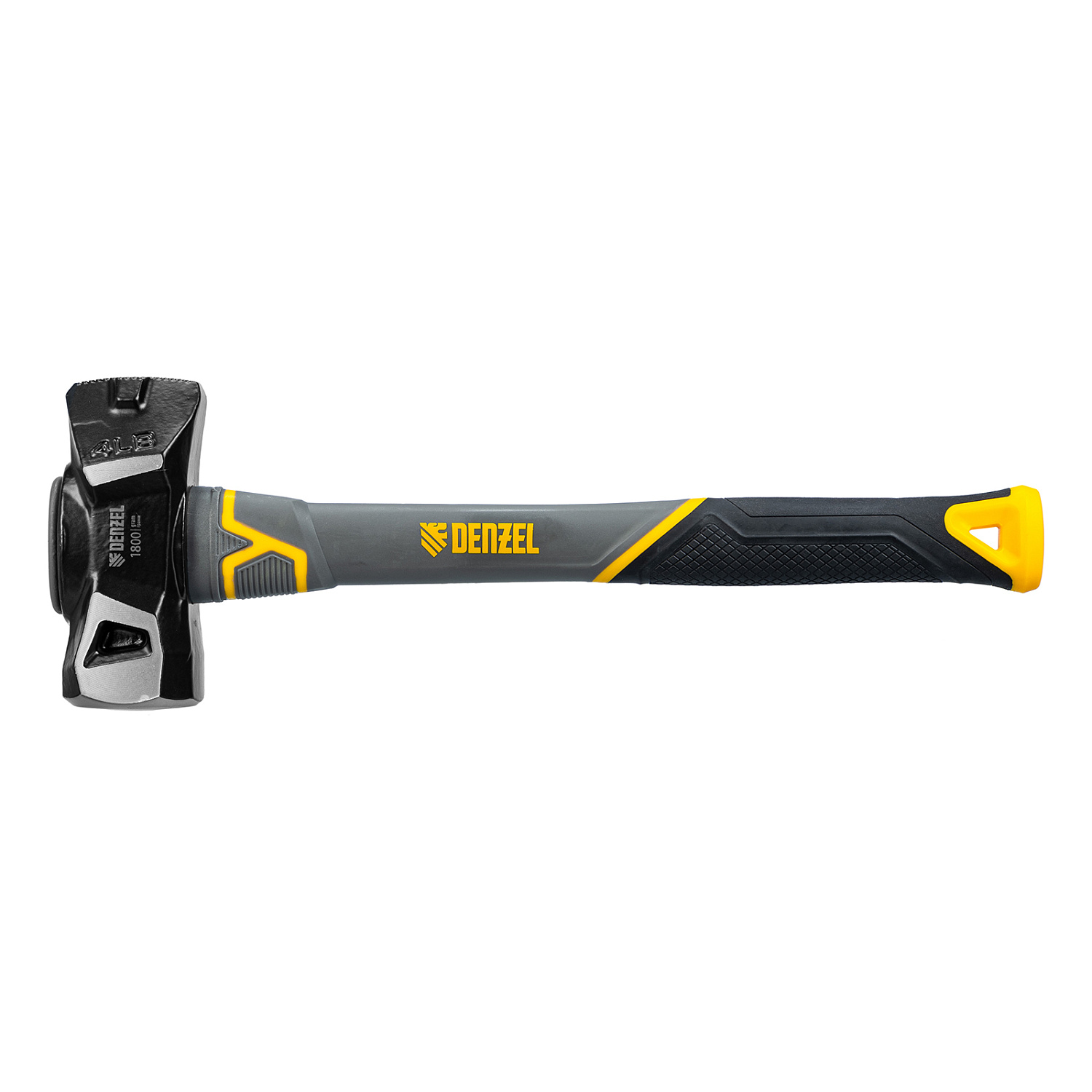 Кувалда с клиновидным бойком 1,8 кг, фибергласовая рукоятка c TPR Denzel Кувалда с клиновидным бойком 1,8 кг, фибергласовая рукоятка c TPR Denzel
