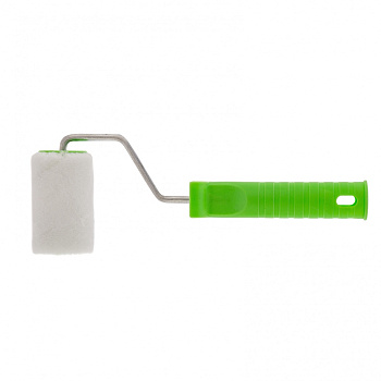 Валик "ВЕЛЮР" с ручкой,  75 мм, ворс 5 мм, D 36 мм, D ручки - 6 мм Россия// Сибртех