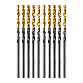 Сверло по металлу, 2 мм, HSS-Tin, Golden Tip, 10 шт. Denzel