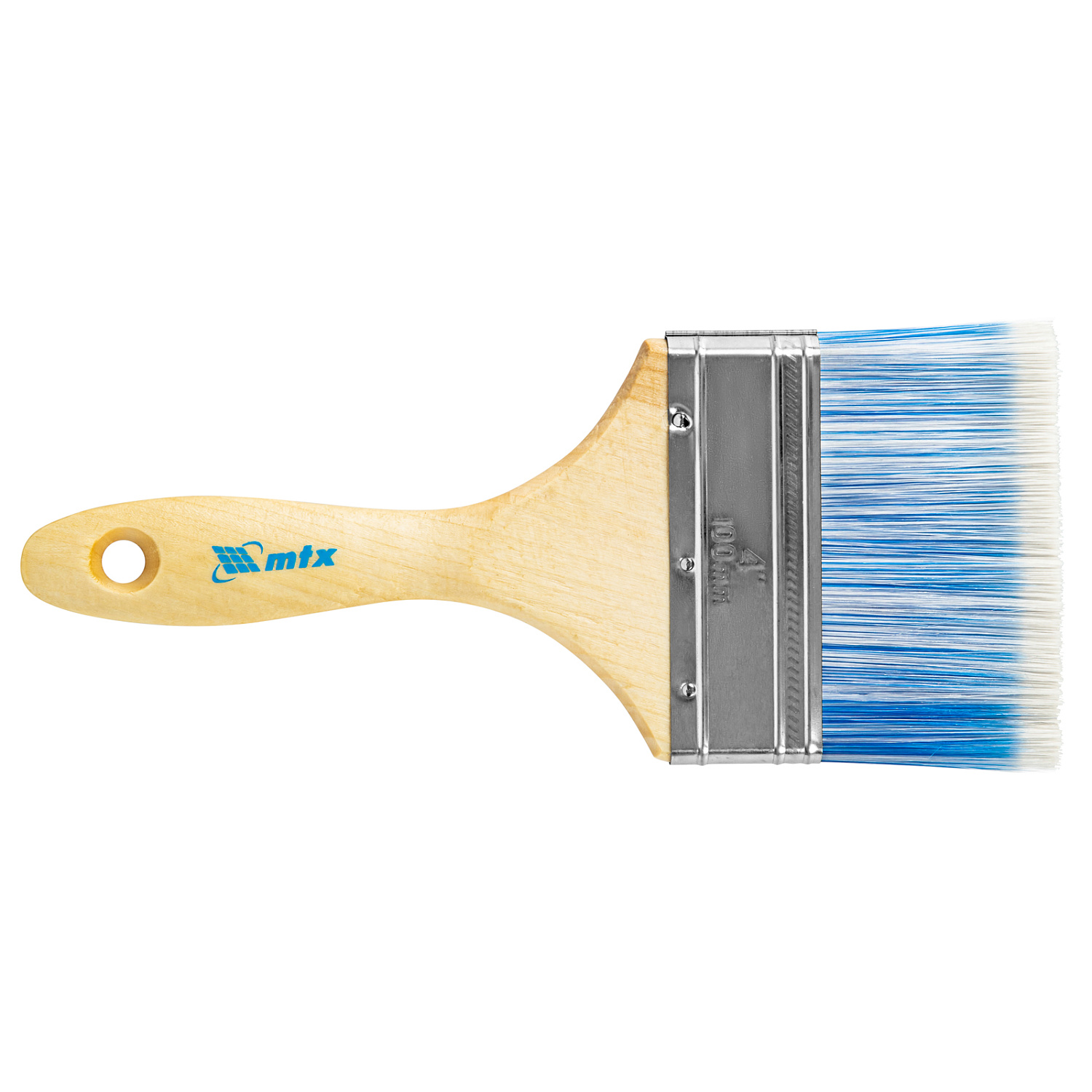 Кисть плоская "Евро" 4", искусственная щетина, деревянная ручка MTX Кисть плоская "Евро" 4", искусственная щетина, деревянная ручка MTX