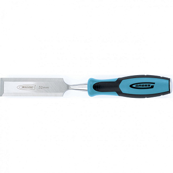 Долото-стамеска Piranha, 32 мм, двухкомпонентная эргономичная рукоятка Gross