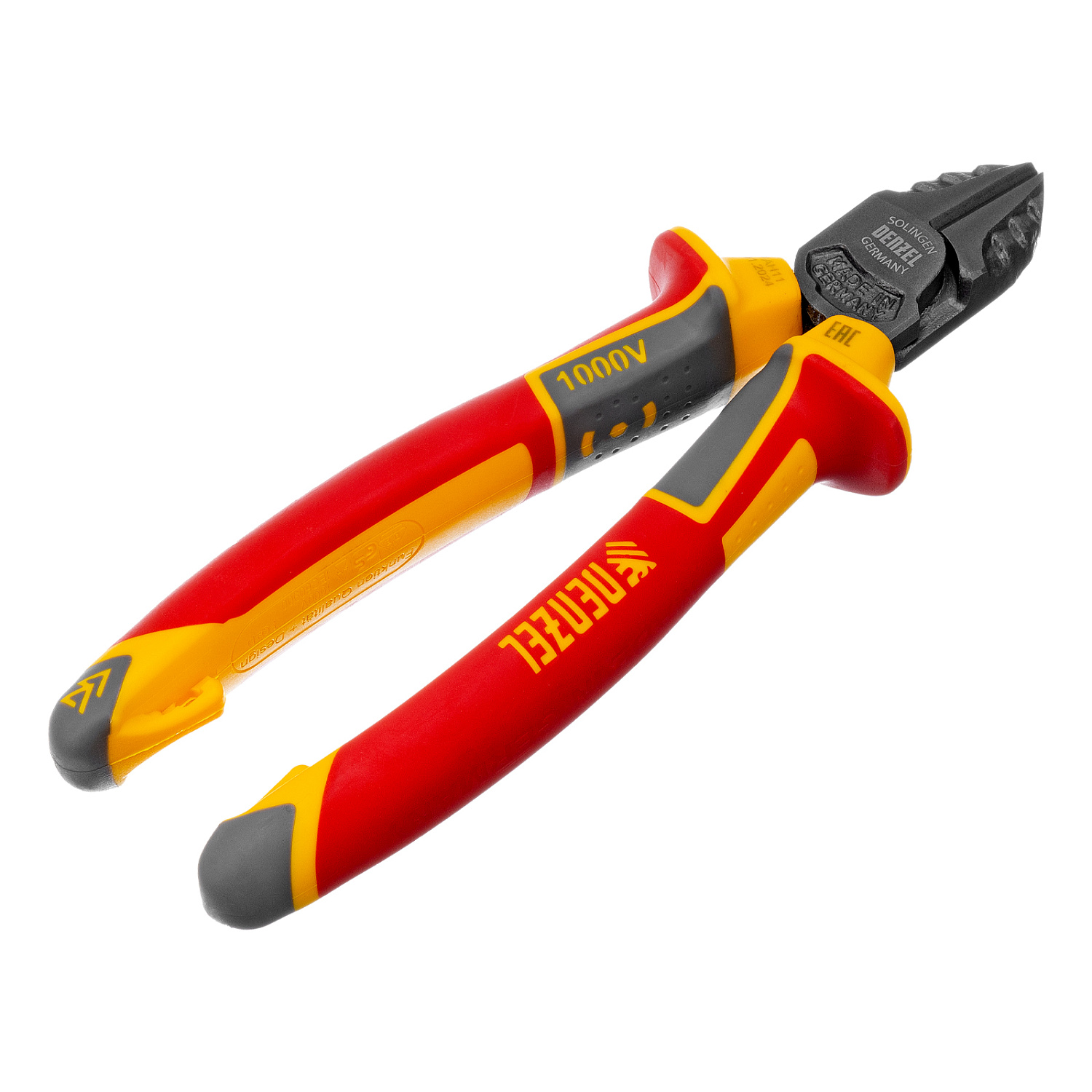 Бокорезы, диэлектрические рукоятки, до 1000 В, трехкомпонентные рукоятки, 180 мм Denzel Бокорезы, диэлектрические рукоятки, до 1000 В, трехкомпонентные рукоятки, 180 мм Denzel