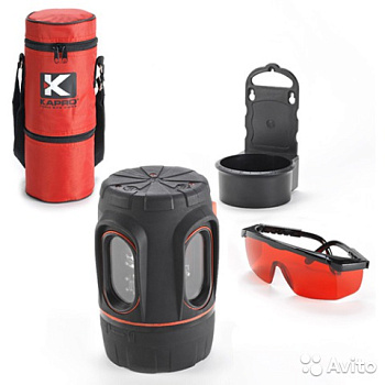 Нивелир лазерный KAPRO Prolaser® Vector II, 3 вертик., 1 гориз., точность не более 0,3 мм/м, дальность 30м