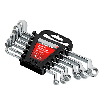 Набор ключей накидных 6 шт, 6-17 мм, CrV, Elliptical, зеркальное хромирование Matrix Набор ключей накидных 6 шт, 6-17 мм, CrV, Elliptical, зеркальное хромирование Matrix