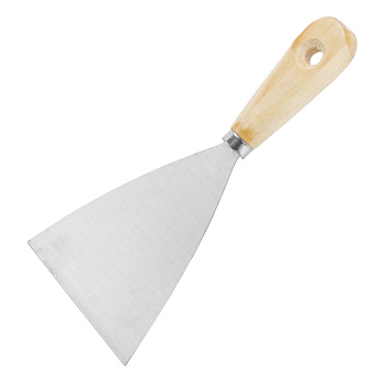 Шпательная лопатка из углеродистой стали, 100 мм, деревянная ручка// Sparta