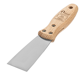 Шпательная лопатка из нержавеющей стали, 40 мм, буковая рукоятка, EFP Matrix Шпательная лопатка из нержавеющей стали, 40 мм, буковая рукоятка, EFP Matrix