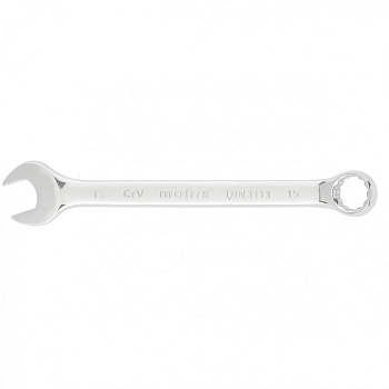 Ключ комбинированный, 15 мм, CrV, полированный хром Matrix Ключ комбинированный, 15 мм, CrV, полированный хром Matrix