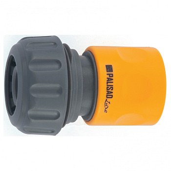 Соединитель пластмассовый, быстросъемный для шланга 3/4, однокомпонентный Palisad Luxe