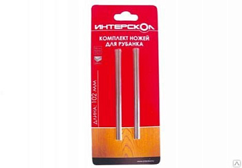 Комплект ножей ИНТЕРСКОЛ для рубанка 102х6х1,2, из быстрорежущей стали (2 шт)