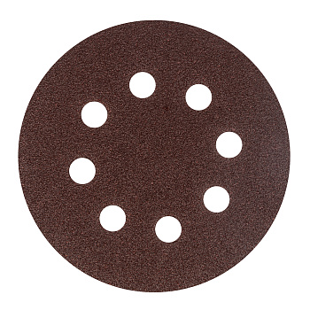Круг абразивный на ворсовой подложке под "липучку", перфорированный, P 60, 125 мм, 5 шт Сибртех