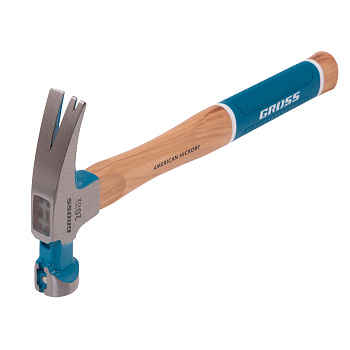 Молоток-гвоздодер,560 г, угол 75, магнит, обрезиненная рукоятка AMERICAN HICKORY // GROSS Молоток-гвоздодер,560 г, угол 75, магнит, обрезиненная рукоятка AMERICAN HICKORY // GROSS