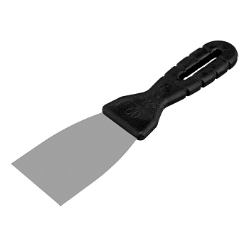 Шпательная лопатка из нержавеющей стали, 60 мм, пластмассовая ручка// Сибртех