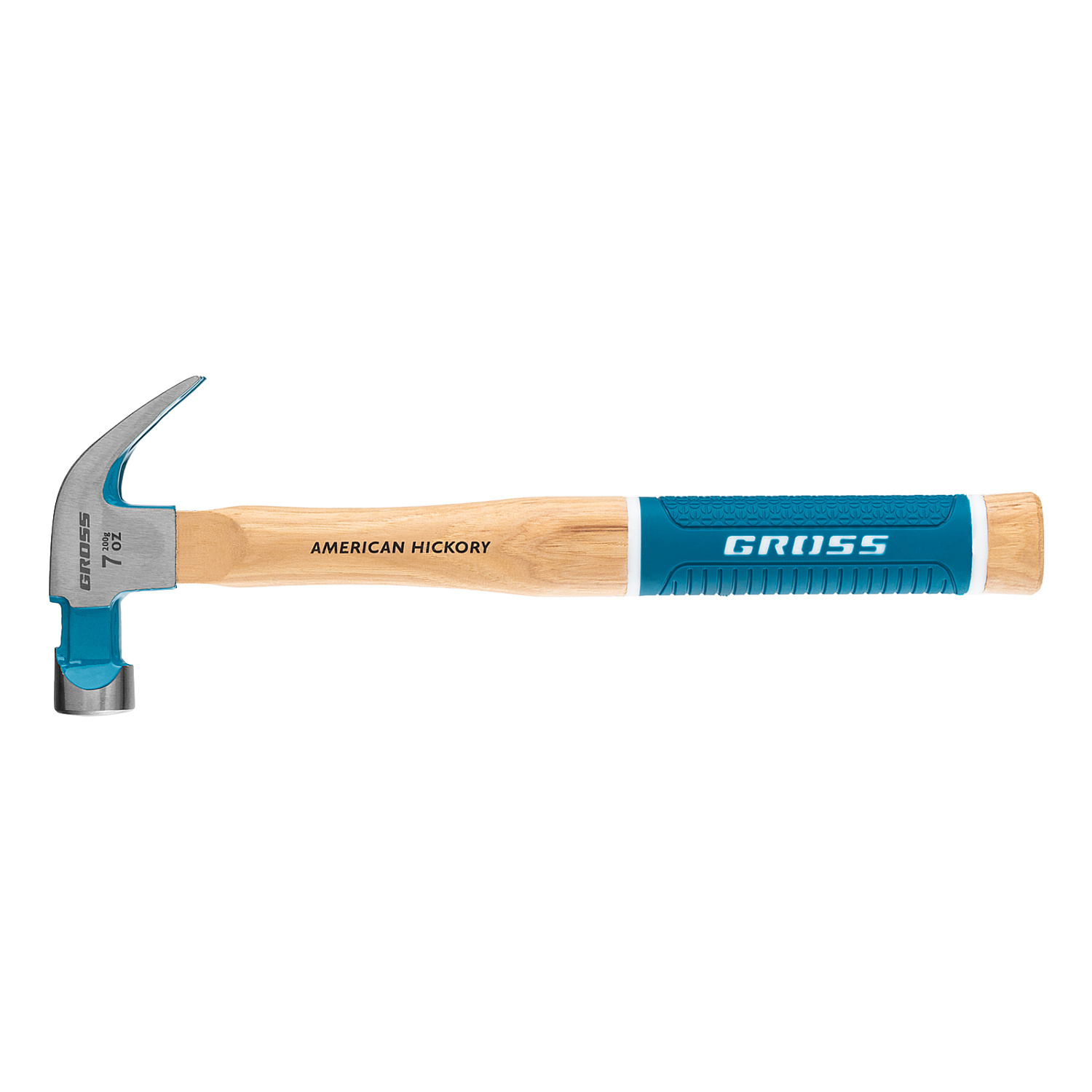 Молоток-гвоздодер, 200 г, угол 45, магнит, обрезиненная рукоятка American hickory GROSS Молоток-гвоздодер, 200 г, угол 45, магнит, обрезиненная рукоятка American hickory GROSS