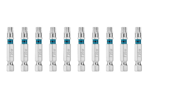 Бита Torx 15х50мм, сталь S2, шестигр., 10 шт. Gross 1