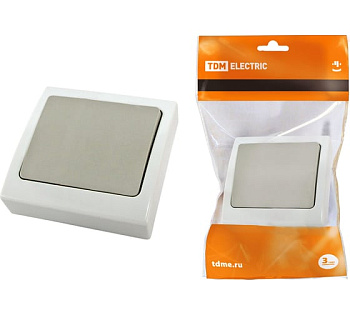 Выключатель 1-кл. скрытой установки IP54 10А "Вуокса" TDM