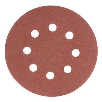 Круг абразивный на ворсовой подложке под "липучку", перфорированный, P 500, 125 мм, 5 шт Matrix