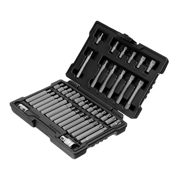 Набор бит HEX, Torx , SPLine, хвостовик-шестигранник 1/2, CrV, 42 шт. Stels Набор бит HEX, Torx , SPLine, хвостовик-шестигранник 1/2, CrV, 42 шт. Stels