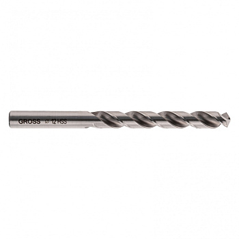 Сверло спиральное по металлу, 12 мм, HSS, 338 W Gross