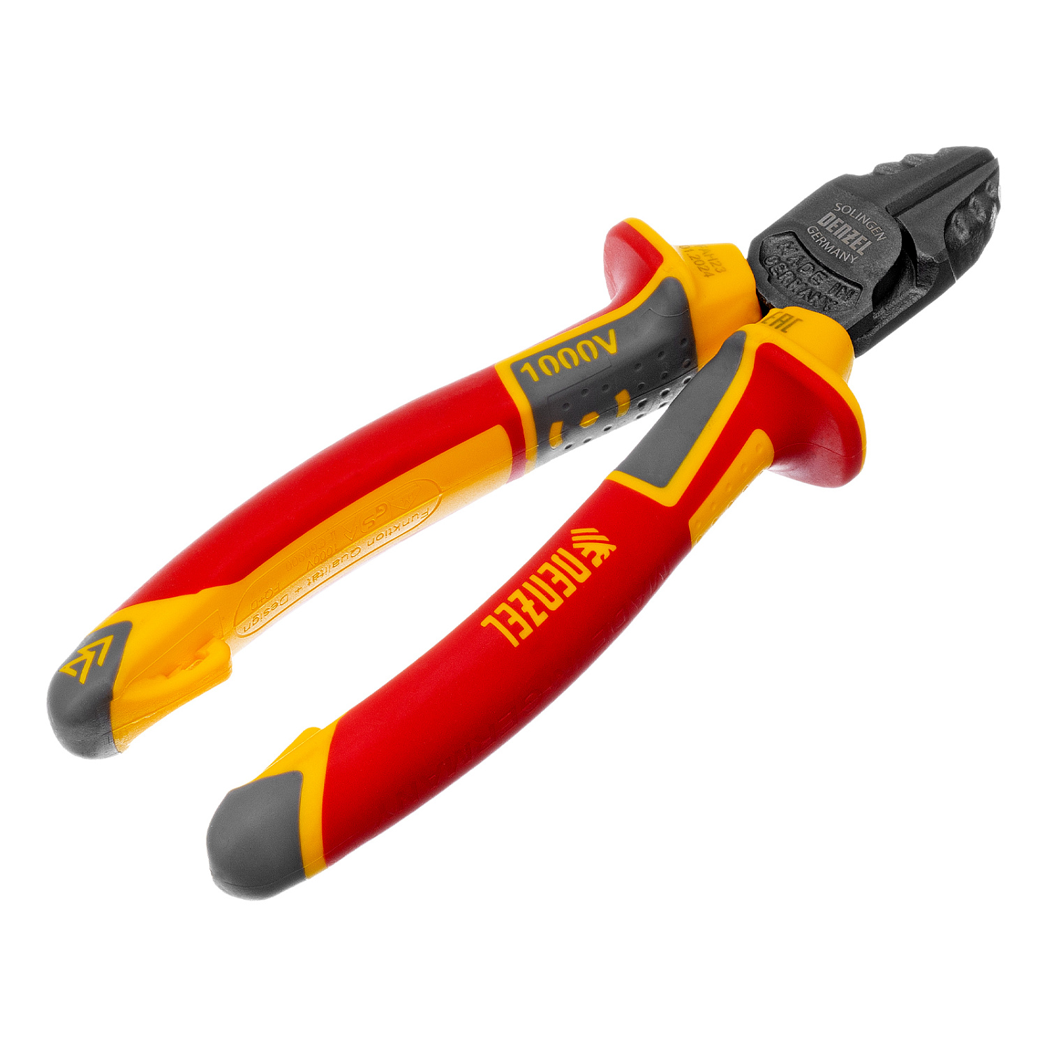 Бокорезы, диэлектрические рукоятки, до 1000 В, трехкомпонентные рукоятки, 160 мм Denzel Бокорезы, диэлектрические рукоятки, до 1000 В, трехкомпонентные рукоятки, 160 мм Denzel