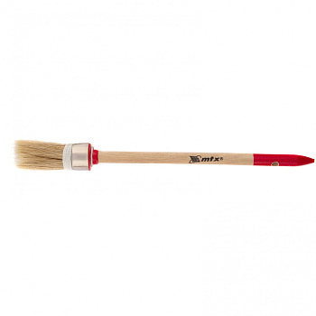 Кисть круглая Профи №2 (20 мм), натуральная щетина, деревянная ручка// MTX