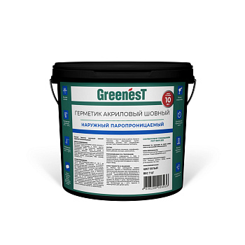 GreenesT, Герметик для наружного слоя шовный паропроницаемый - Белый, 7 кг